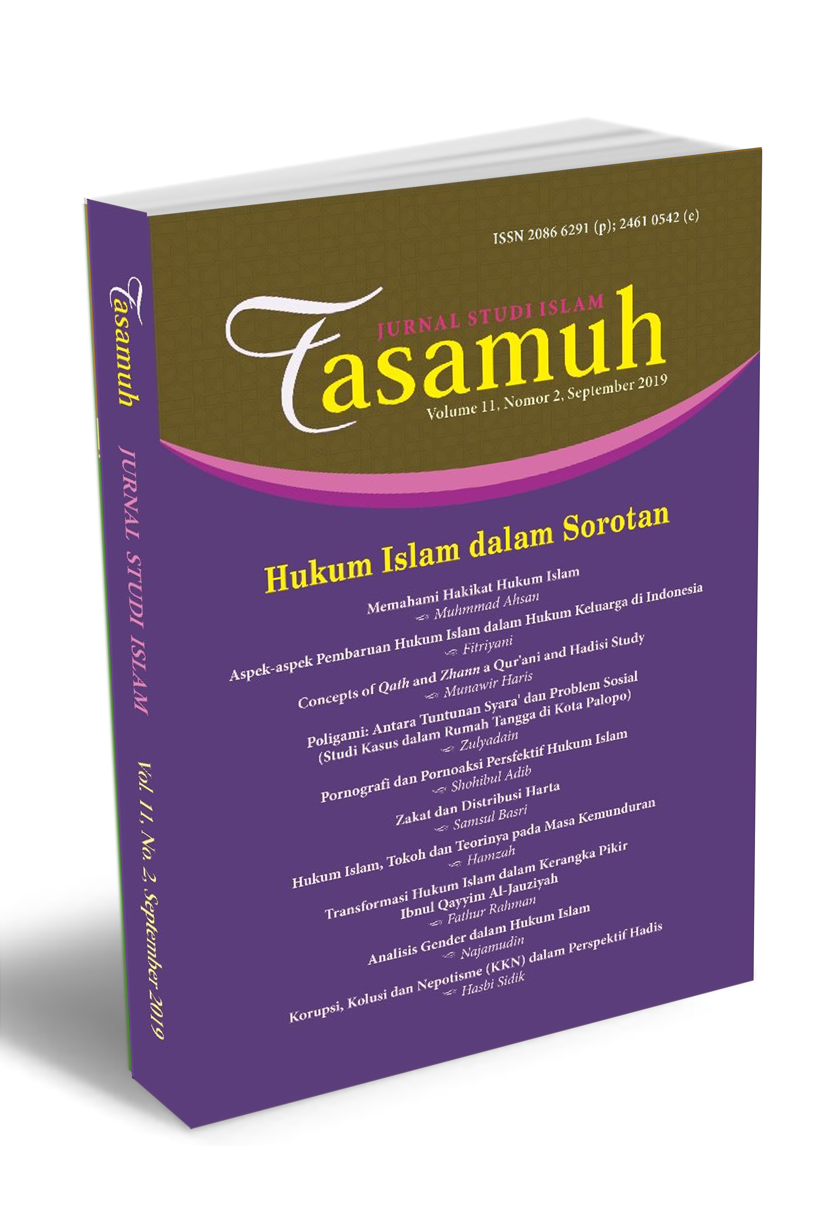 					View Vol. 12 No. 2 (2020): Tasamuh: Jurnal Studi Islam
				