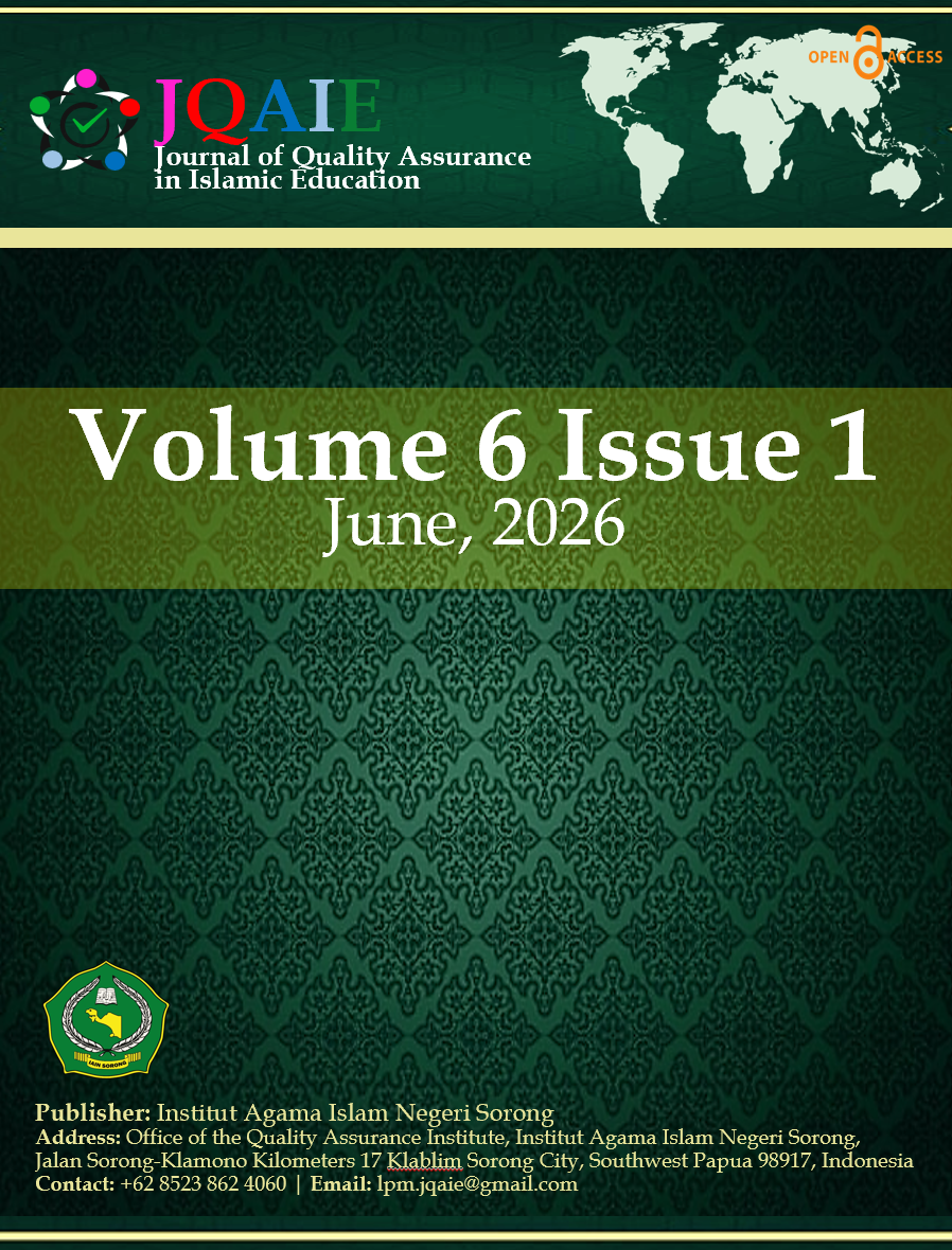 					View Vol. 6 No. 1 (2026): Journal of Quality Assurance in Islamic Education (JQAIE)
				