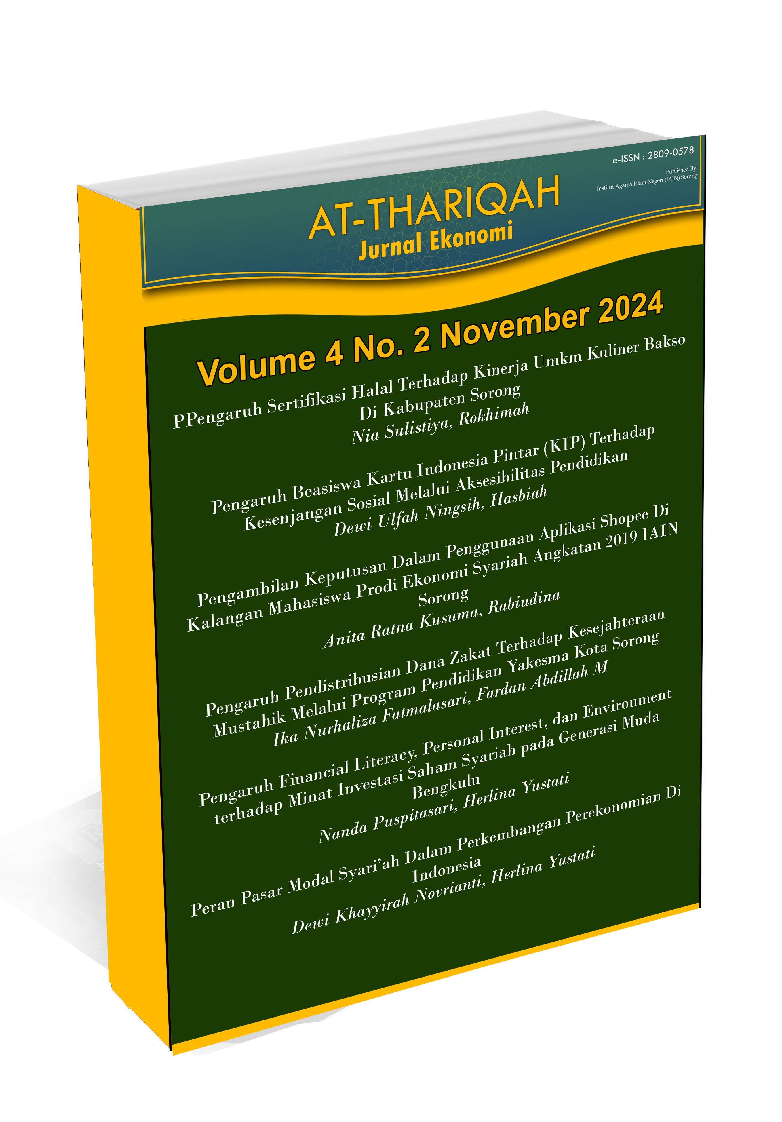 					View Vol. 5 No. 2 (2025): At-Thariqah: Jurnal Ekonomi
				